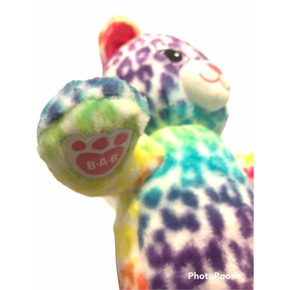 Build a Bear BAB Lisa Frank Style Rainbow Leopard/Cheetah 17" - Picture 5 of 7